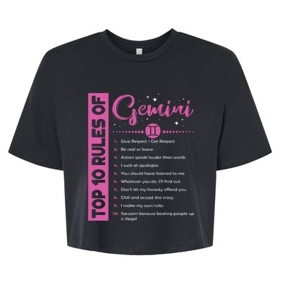 Top 10 Rules Of Gemini Birthday Bella+Canvas Jersey Crop Tee