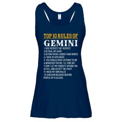 Top 10 Rules Of Gemini May 21 June 21 Ladies Essential Flowy Tank