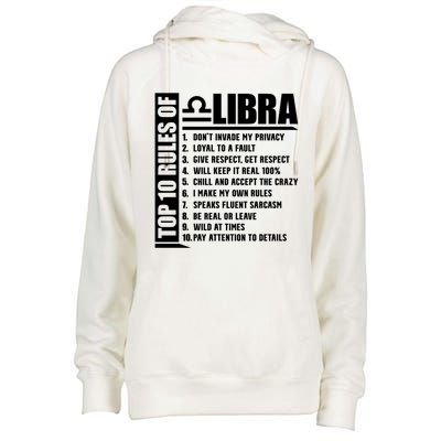 Top 10 Rules Of Libra Zodiac Sign Funny Gift Womens Funnel Neck Pullover Hood