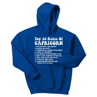 Top 10 Rules Of Capricorn Zodiac Funny Capricorn Horoscope Gift Kids Hoodie