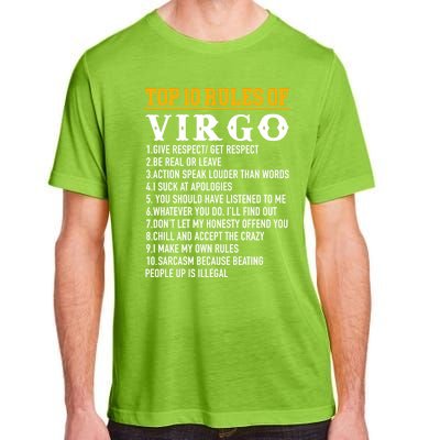 Top 10 Rules Of Virgo August 23 September 22 Birthday Great Gift Adult ChromaSoft Performance T-Shirt