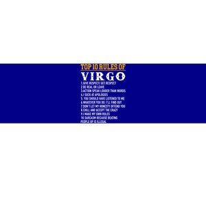 Top 10 Rules Of Virgo August 23 September 22 Birthday Great Gift Bumper Sticker