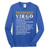 Top 10 Rules Of Virgo August 23 September 22 Birthday Great Gift Tall Long Sleeve T-Shirt