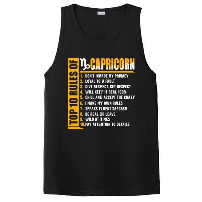 Top 10 Rules Of Capricorn Zodiac Sign Funny Gift PosiCharge Competitor Tank