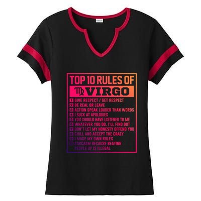 Top 10 Rules Of Virgo Birthday Horoscope Gift Ladies Halftime Notch Neck Tee