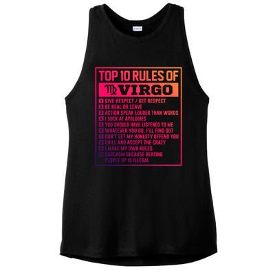 Top 10 Rules Of Virgo Birthday Horoscope Gift Ladies PosiCharge Tri-Blend Wicking Tank