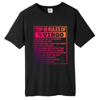 Top 10 Rules Of Virgo Birthday Horoscope Gift Tall Fusion ChromaSoft Performance T-Shirt