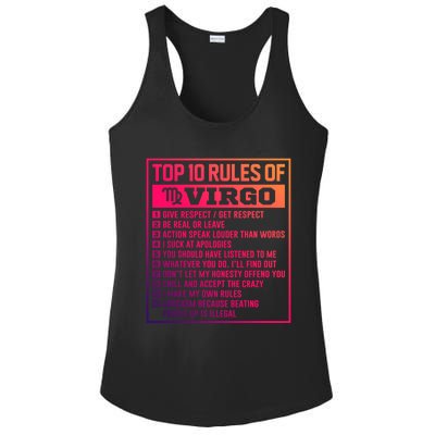 Top 10 Rules Of Virgo Birthday Horoscope Gift Ladies PosiCharge Competitor Racerback Tank