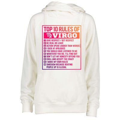 Top 10 Rules Of Virgo Birthday Horoscope Gift Womens Funnel Neck Pullover Hood