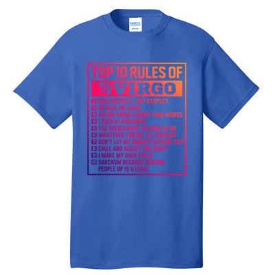 Top 10 Rules Of Virgo Birthday Horoscope Gift Tall T-Shirt