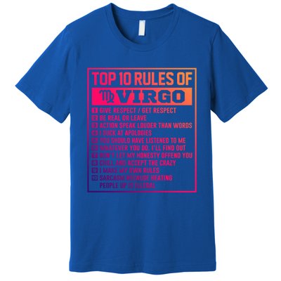 Top 10 Rules Of Virgo Birthday Horoscope Gift Premium T-Shirt