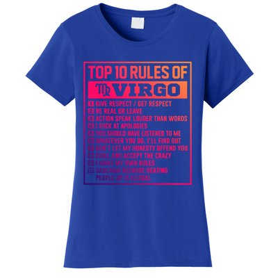 Top 10 Rules Of Virgo Birthday Horoscope Gift Women's T-Shirt