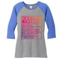 Top 10 Rules Of Virgo Birthday Horoscope Gift Women's Tri-Blend 3/4-Sleeve Raglan Shirt