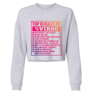 Top 10 Rules Of Virgo Birthday Horoscope Gift Cropped Pullover Crew