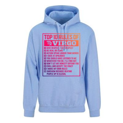 Top 10 Rules Of Virgo Birthday Horoscope Gift Unisex Surf Hoodie