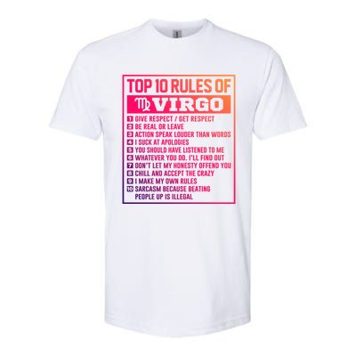 Top 10 Rules Of Virgo Birthday Horoscope Gift Softstyle® CVC T-Shirt