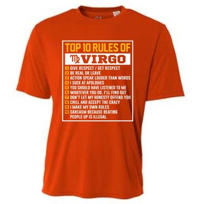 Top 10 Rules Of Virgo Birthday Horoscope Gift Cooling Performance Crew T-Shirt