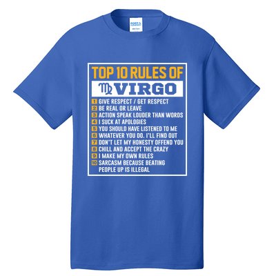 Top 10 Rules Of Virgo Birthday Horoscope Gift Tall T-Shirt