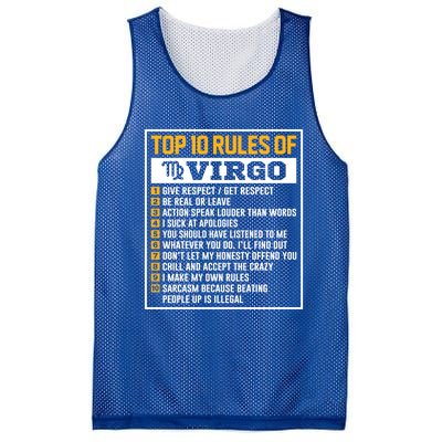 Top 10 Rules Of Virgo Birthday Horoscope Gift Mesh Reversible Basketball Jersey Tank