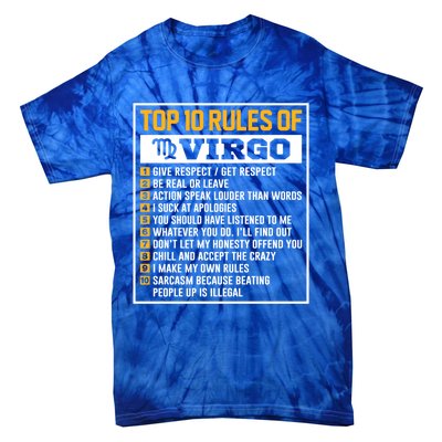 Top 10 Rules Of Virgo Birthday Horoscope Gift Tie-Dye T-Shirt