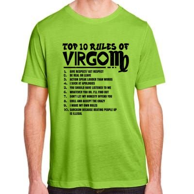 Top 10 Rules Of Virgo Zodiac Birthday Funny Gift Adult ChromaSoft Performance T-Shirt