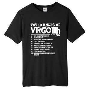 Top 10 Rules Of Virgo Zodiac Birthday Funny Gift Tall Fusion ChromaSoft Performance T-Shirt