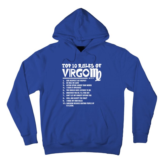 Top 10 Rules Of Virgo Zodiac Birthday Funny Gift Hoodie