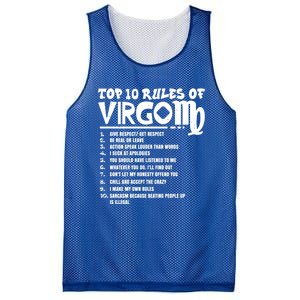 Top 10 Rules Of Virgo Zodiac Birthday Funny Gift Mesh Reversible Basketball Jersey Tank