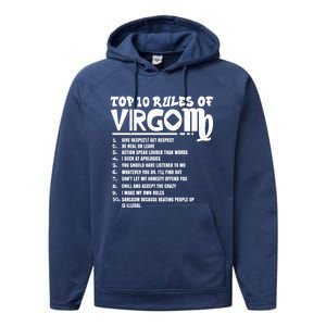 Top 10 Rules Of Virgo Zodiac Birthday Funny Gift Performance Fleece Hoodie