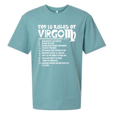 Top 10 Rules Of Virgo Zodiac Birthday Funny Gift Sueded Cloud Jersey T-Shirt