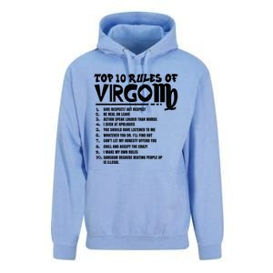 Top 10 Rules Of Virgo Zodiac Birthday Funny Gift Unisex Surf Hoodie