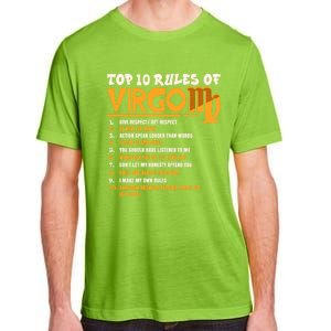 Top 10 Rules Of Virgo Zodiac Birthday Funny Gift Adult ChromaSoft Performance T-Shirt