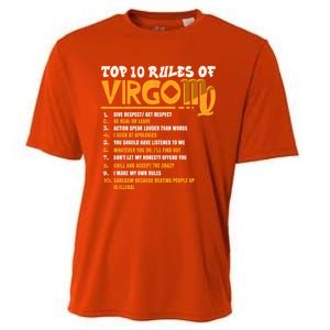 Top 10 Rules Of Virgo Zodiac Birthday Funny Gift Cooling Performance Crew T-Shirt