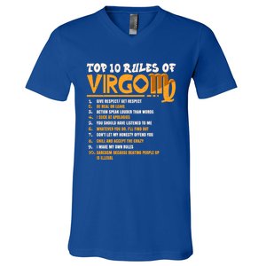 Top 10 Rules Of Virgo Zodiac Birthday Funny Gift V-Neck T-Shirt