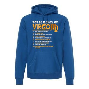 Top 10 Rules Of Virgo Zodiac Birthday Funny Gift Premium Hoodie