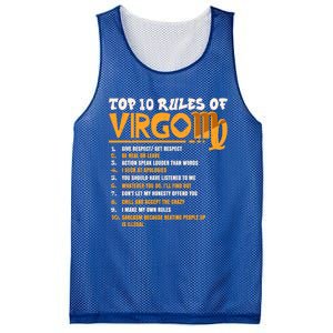 Top 10 Rules Of Virgo Zodiac Birthday Funny Gift Mesh Reversible Basketball Jersey Tank