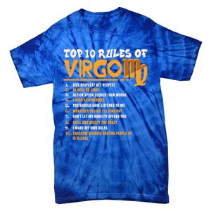 Top 10 Rules Of Virgo Zodiac Birthday Funny Gift Tie-Dye T-Shirt