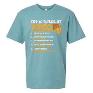 Top 10 Rules Of Virgo Zodiac Birthday Funny Gift Sueded Cloud Jersey T-Shirt