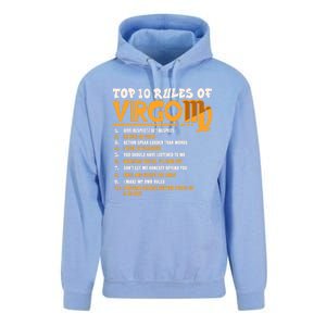 Top 10 Rules Of Virgo Zodiac Birthday Funny Gift Unisex Surf Hoodie