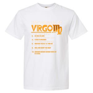 Top 10 Rules Of Virgo Zodiac Birthday Funny Gift Garment-Dyed Heavyweight T-Shirt