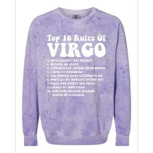 Top 10 Rules Of Virgo Zodiac Cute Funny Virgo Tee Horoscope Gift Colorblast Crewneck Sweatshirt