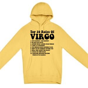 Top 10 Rules Of Virgo Zodiac Cute Funny Virgo Tee Horoscope Gift Premium Pullover Hoodie