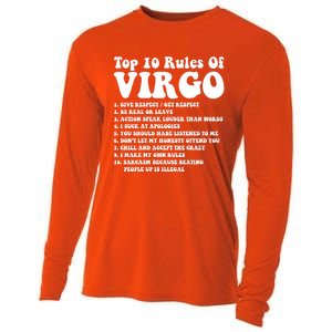 Top 10 Rules Of Virgo Zodiac Cute Funny Virgo Tee Horoscope Gift Cooling Performance Long Sleeve Crew