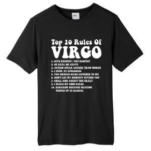 Top 10 Rules Of Virgo Zodiac Cute Funny Virgo Tee Horoscope Gift Tall Fusion ChromaSoft Performance T-Shirt