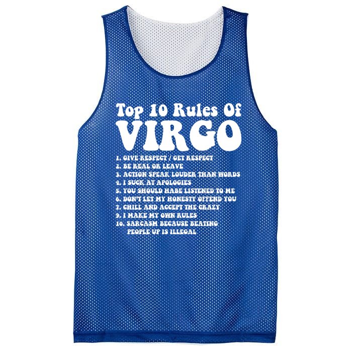 Top 10 Rules Of Virgo Zodiac Cute Funny Virgo Tee Horoscope Gift Mesh Reversible Basketball Jersey Tank