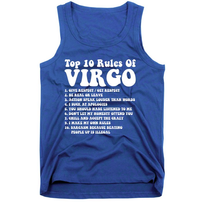 Top 10 Rules Of Virgo Zodiac Cute Funny Virgo Tee Horoscope Gift Tank Top