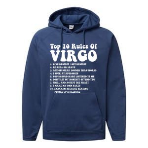 Top 10 Rules Of Virgo Zodiac Cute Funny Virgo Tee Horoscope Gift Performance Fleece Hoodie