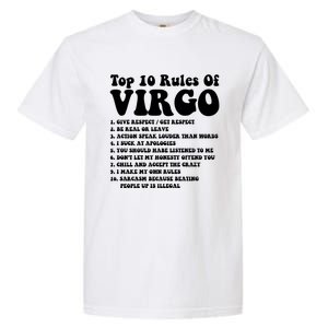 Top 10 Rules Of Virgo Zodiac Cute Funny Virgo Tee Horoscope Gift Garment-Dyed Heavyweight T-Shirt