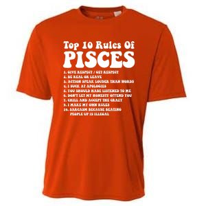 Top 10 Rules Of Pisces Funny Pisces Tee Horoscope Meaningful Gift Cooling Performance Crew T-Shirt