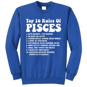 Top 10 Rules Of Pisces Funny Pisces Tee Horoscope Meaningful Gift Sweatshirt